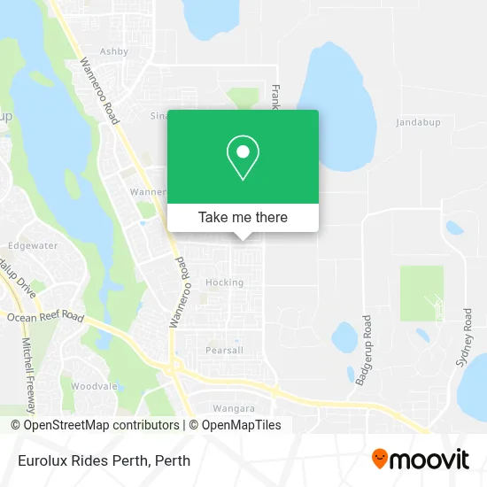 Mapa Eurolux Rides Perth