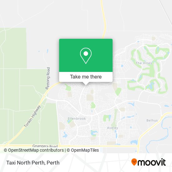 Taxi North Perth map