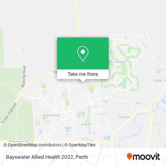 Bayswater Allied Health 2022 map