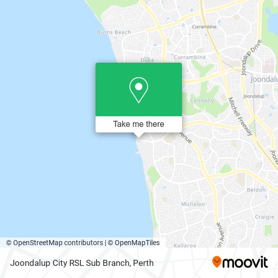 Mapa Joondalup City RSL Sub Branch