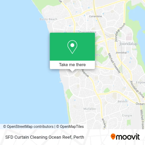 Mapa SFD Curtain Cleaning Ocean Reef