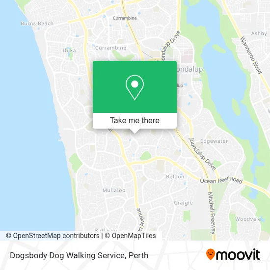 Mapa Dogsbody Dog Walking Service