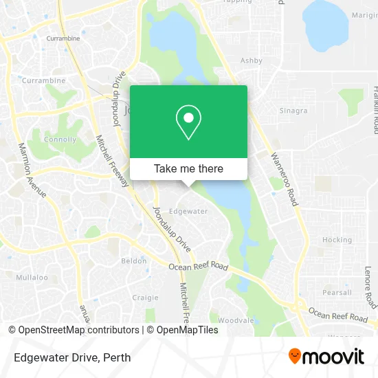 Mapa Edgewater Drive
