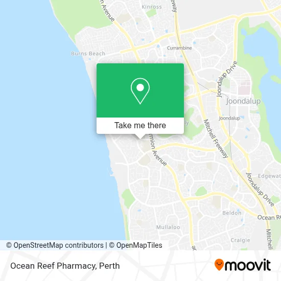 Mapa Ocean Reef Pharmacy