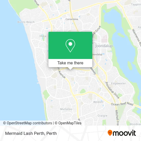 Mapa Mermaid Lash Perth