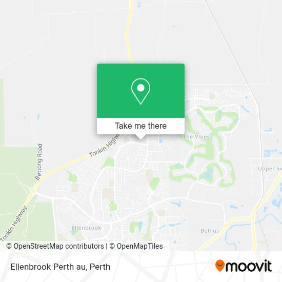 Mapa Ellenbrook Perth au