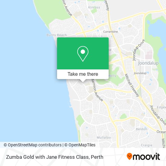 Zumba Gold with Jane Fitness Class map