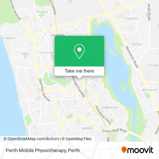 Mapa Perth Mobile Physiotherapy