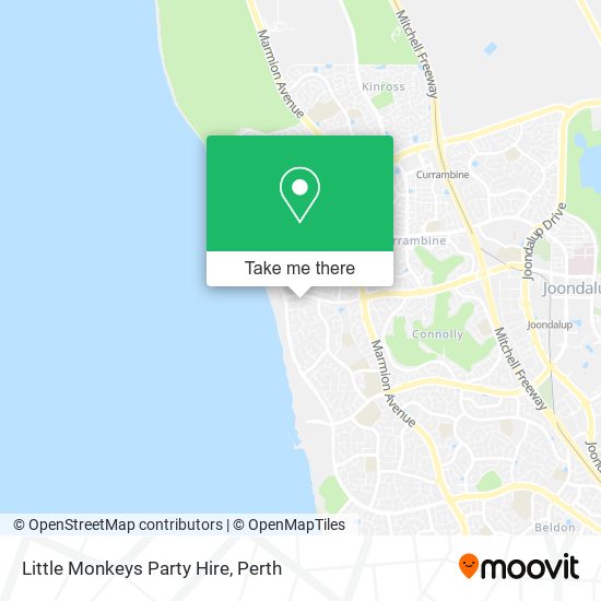 Mapa Little Monkeys Party Hire