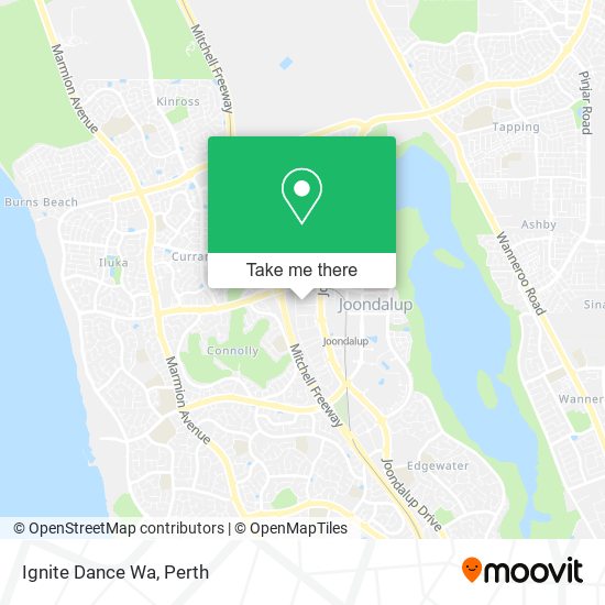 Ignite Dance Wa map