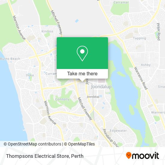 Mapa Thompsons Electrical Store