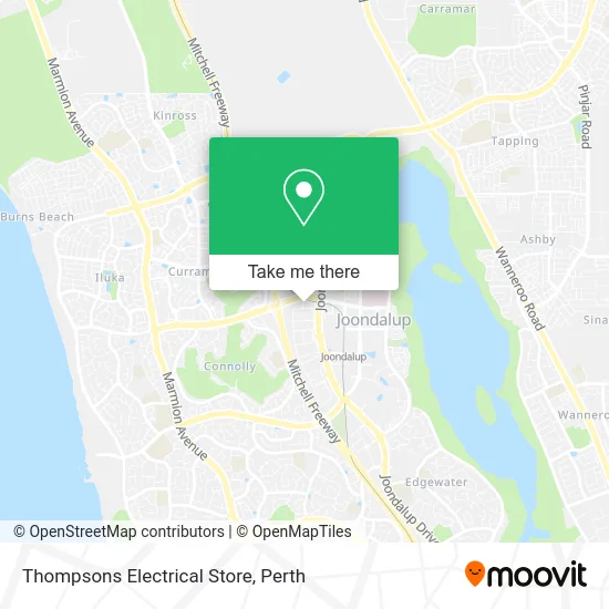 Mapa Thompsons Electrical Store