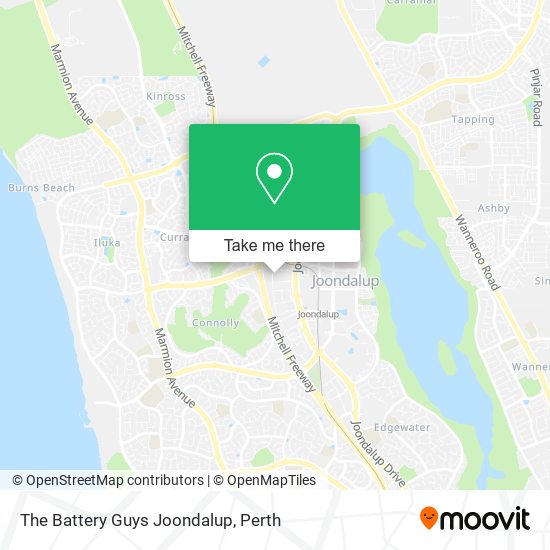 Mapa The Battery Guys Joondalup