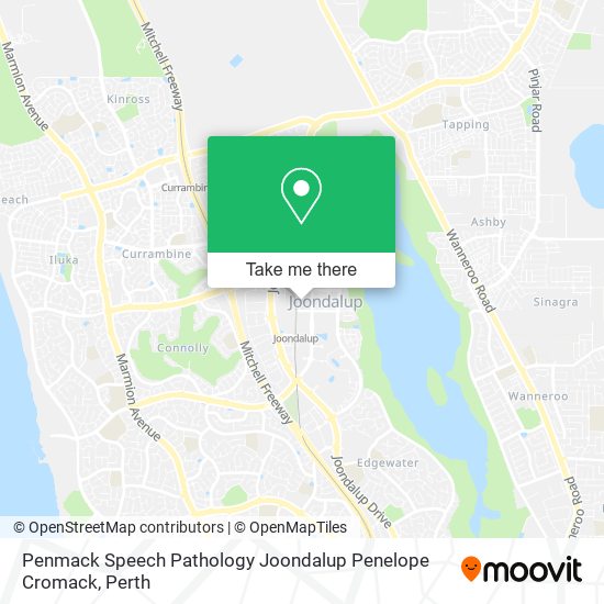 Mapa Penmack Speech Pathology Joondalup Penelope Cromack