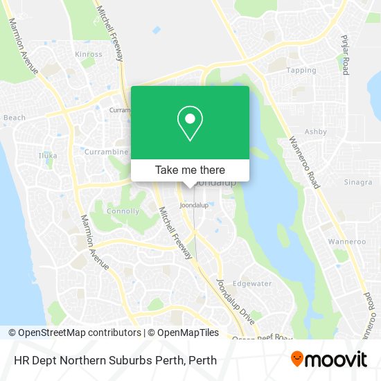 Mapa HR Dept Northern Suburbs Perth