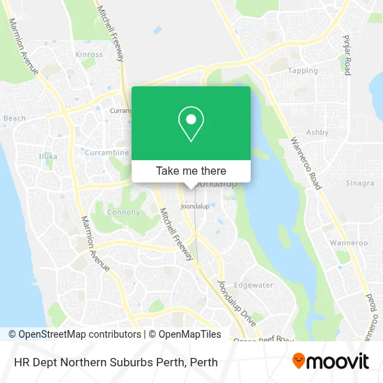 Mapa HR Dept Northern Suburbs Perth