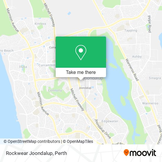 Mapa Rockwear Joondalup