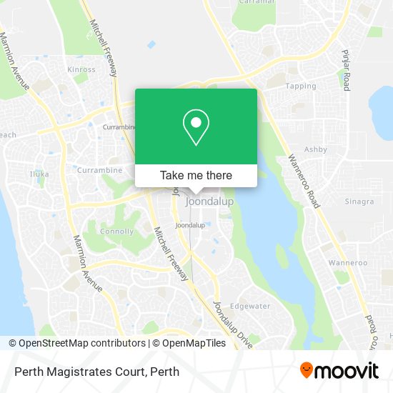 Perth Magistrates Court map