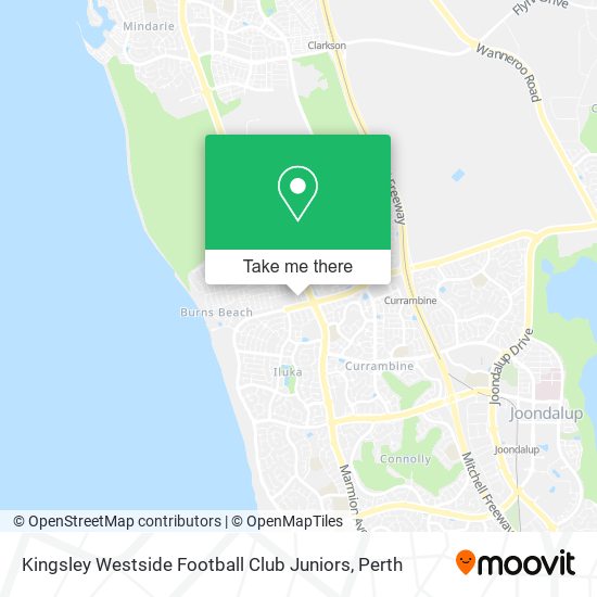 Mapa Kingsley Westside Football Club Juniors