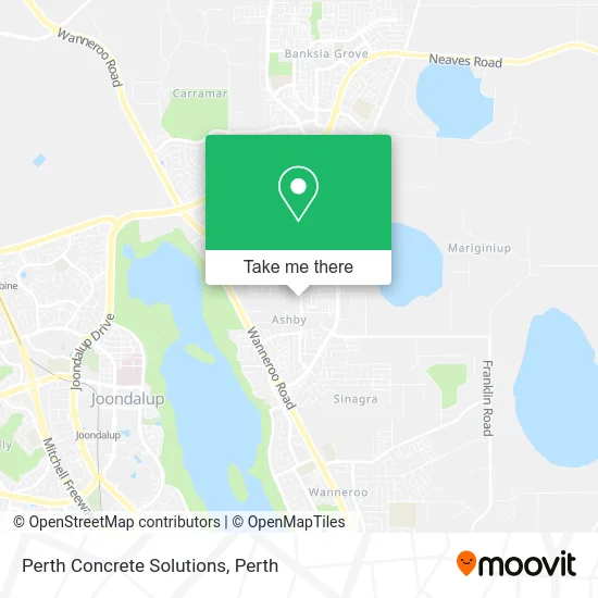 Mapa Perth Concrete Solutions