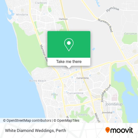 White Diamond Weddings map