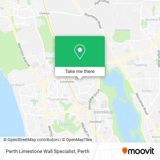 Perth Limestone Wall Specialist map