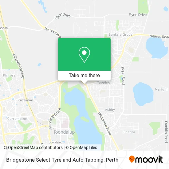 Bridgestone Select Tyre and Auto Tapping map