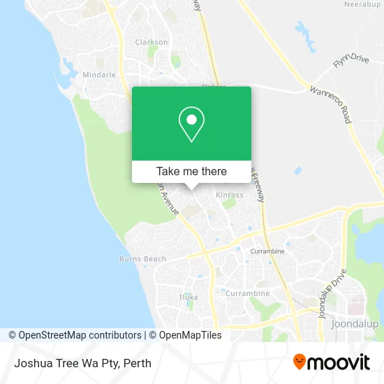 Mapa Joshua Tree Wa Pty