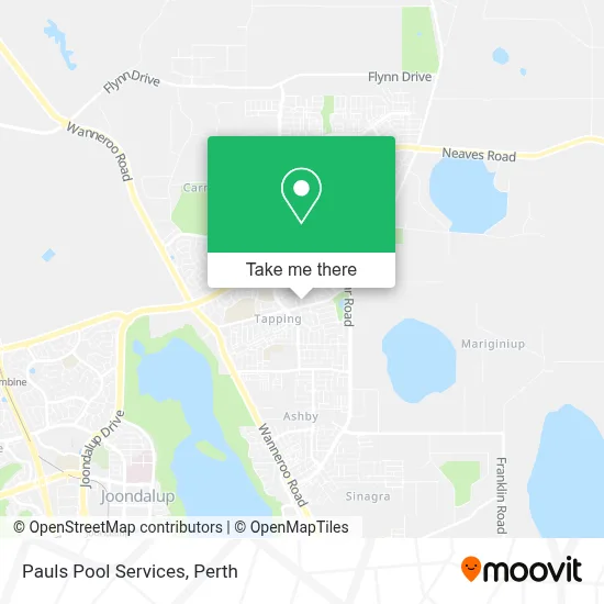 Mapa Pauls Pool Services