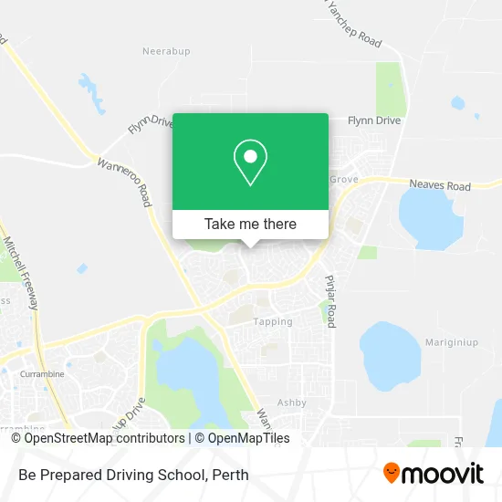 Mapa Be Prepared Driving School