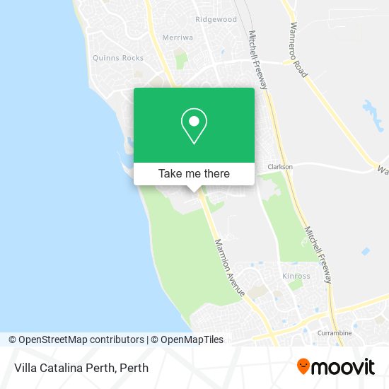 Villa Catalina Perth map