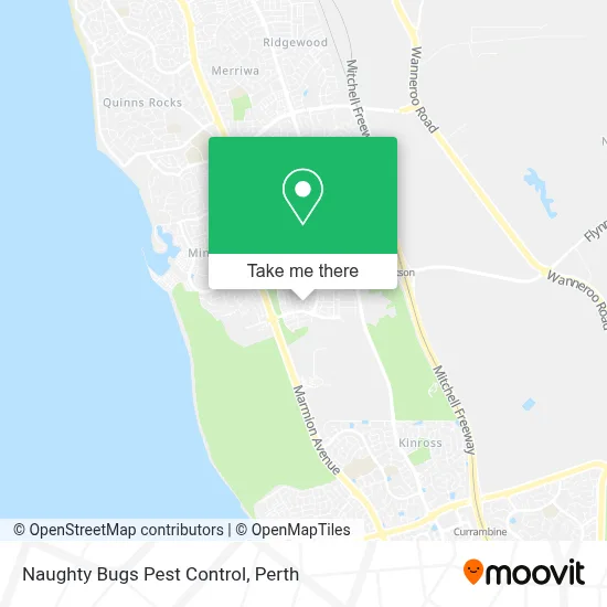 Mapa Naughty Bugs Pest Control