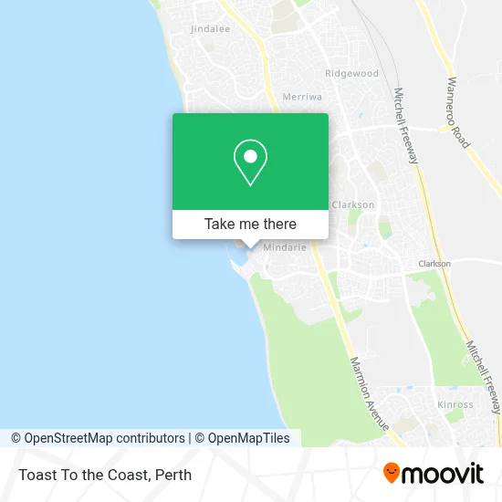 Mapa Toast To the Coast