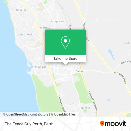 Mapa The Fence Guy Perth