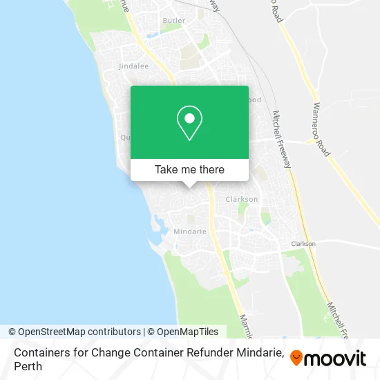 Mapa Containers for Change Container Refunder Mindarie