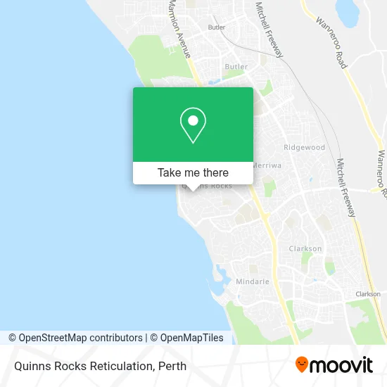 Mapa Quinns Rocks Reticulation