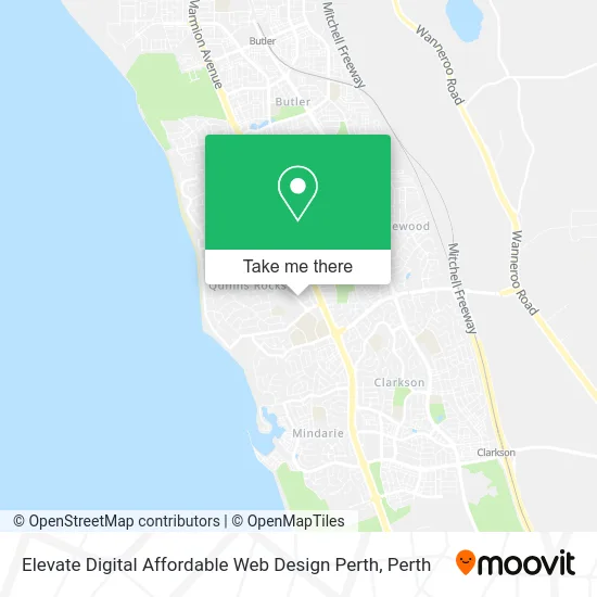 Mapa Elevate Digital Affordable Web Design Perth