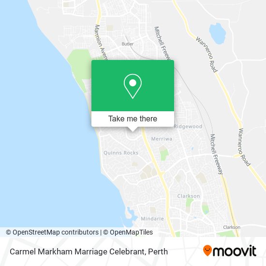 Carmel Markham Marriage Celebrant map