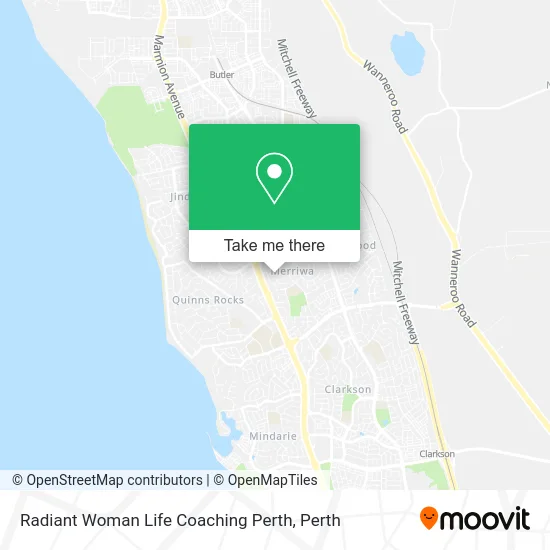 Mapa Radiant Woman Life Coaching Perth
