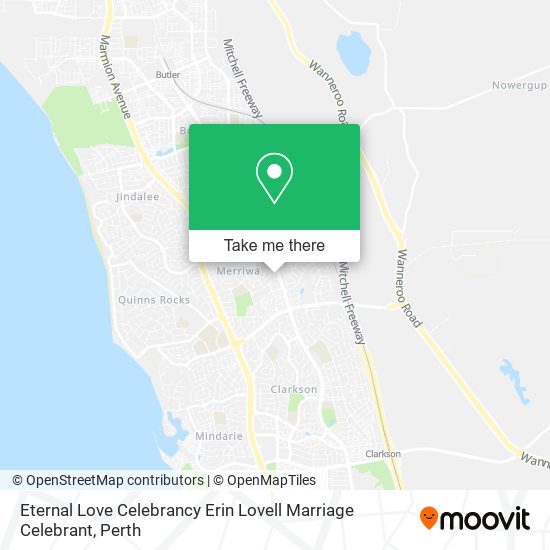 Eternal Love Celebrancy Erin Lovell Marriage Celebrant map