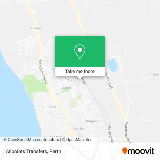 Mapa Allpoints Transfers