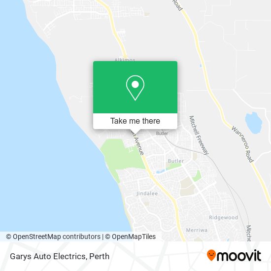 Mapa Garys Auto Electrics