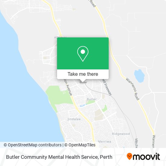 Mapa Butler Community Mental Health Service