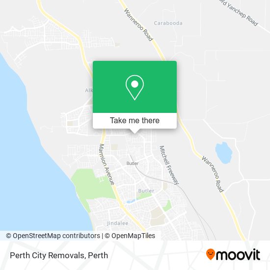 Perth City Removals map