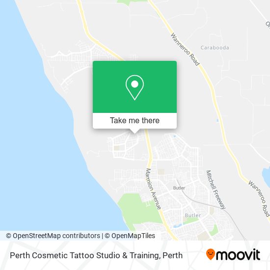 Mapa Perth Cosmetic Tattoo Studio & Training