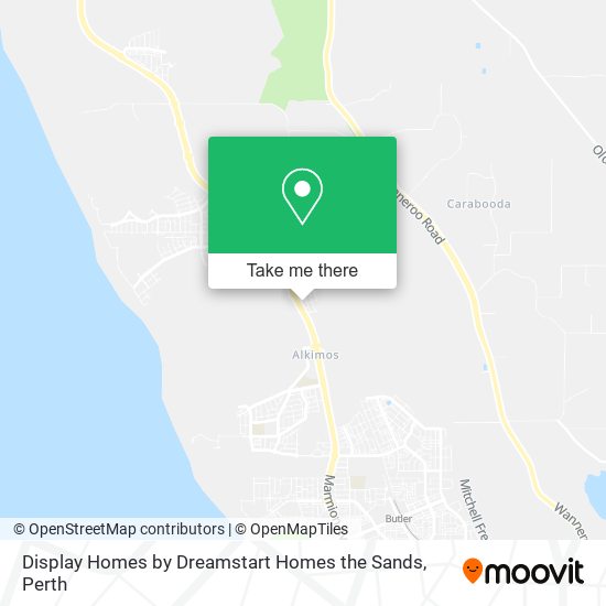 Display Homes by Dreamstart Homes the Sands map