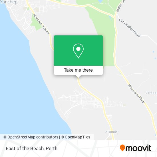 East of the Beach map