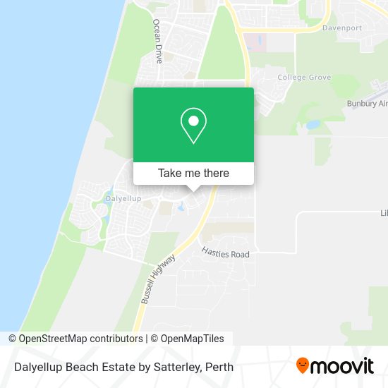 Dalyellup Beach Estate by Satterley map
