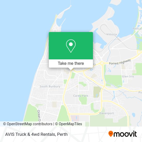 AVIS Truck & 4wd Rentals map