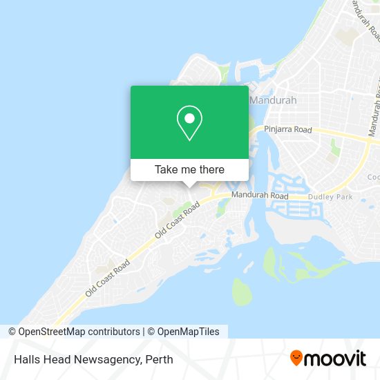 Halls Head Newsagency map
